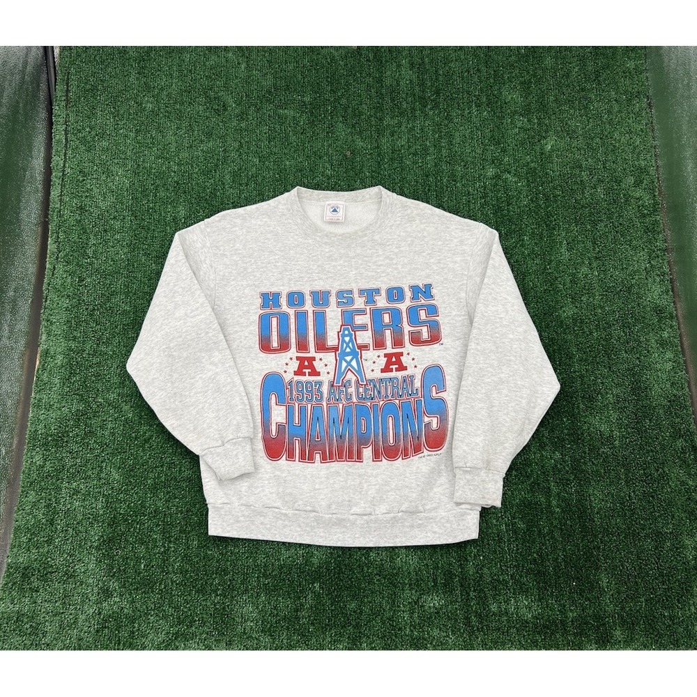 Vintage 90's Houston Oilers Sweatshirt Mens XL AFC Central Champions Delta Tag